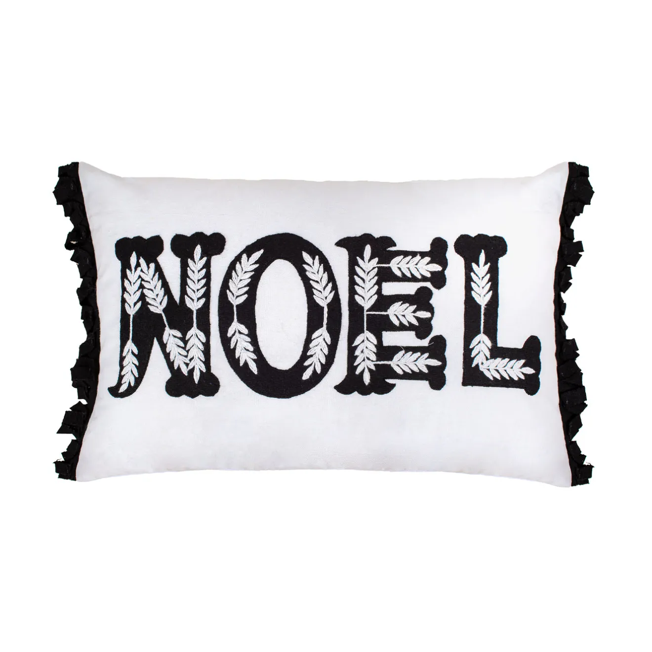22 in. HGTV Home Collection Embroidered NOEL Christmas Pillow Pillows & Throws