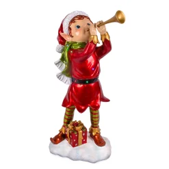Sale 37 in. Horn Blowing Pixie Elf with Multicolor Lights Decorative Accents