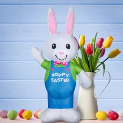 New 25 in. Inflatable Waving Easter Bunny Decoration Inflatable Decorations