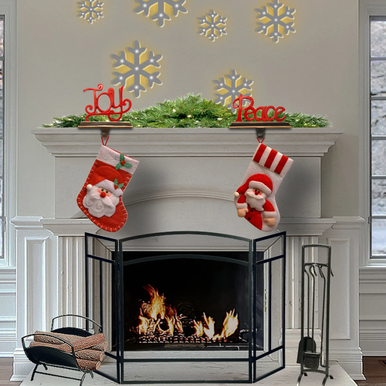 Clearance 8 in. Joy Stocking Holder Decorative Accents