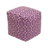 New 16 in. Lavender Hand Woven Pouf Ottoman Patio Furniture