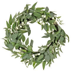 Hot 24 in. Mixed Leaves Decorated Wreath Unlit Christmas Wreaths|21-24 Inch Christmas Wreaths