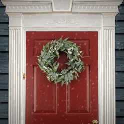 Hot 24 in. Mixed Leaves Decorated Wreath Unlit Christmas Wreaths|21-24 Inch Christmas Wreaths