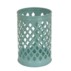 Hot 12 in. Modern Design and Finish Gossamer Green Outdoor Lantern Candleholder Outdoor Lighting