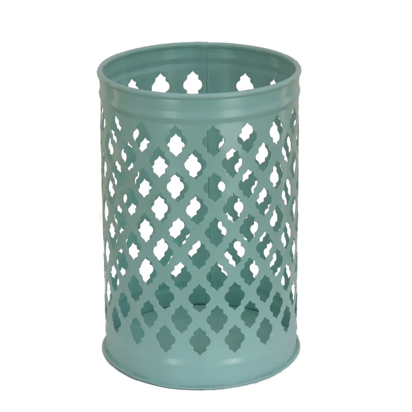 Hot 12 in. Modern Design and Finish Gossamer Green Outdoor Lantern Candleholder Outdoor Lighting