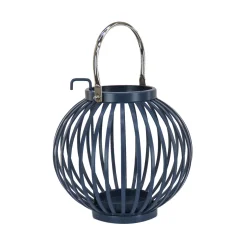 10 in. Modern Design and Finish Dark Blue Outdoor Lantern Candleholder Outdoor Lighting