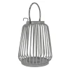Best 13 in. Modern Design and Finish Glacier Gray Outdoor Lantern Candleholder Outdoor Lighting