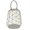 Discount 12 in. Modern Design and Finish Glacier Gray Outdoor Lantern Candleholder Outdoor Lighting