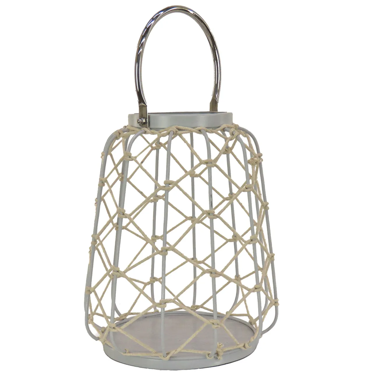 Discount 12 in. Modern Design and Finish Glacier Gray Outdoor Lantern Candleholder Outdoor Lighting