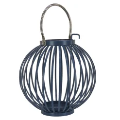 Online 11 in. Modern Design and Finish Dark Blue Outdoor Lantern Candleholder Outdoor Lighting