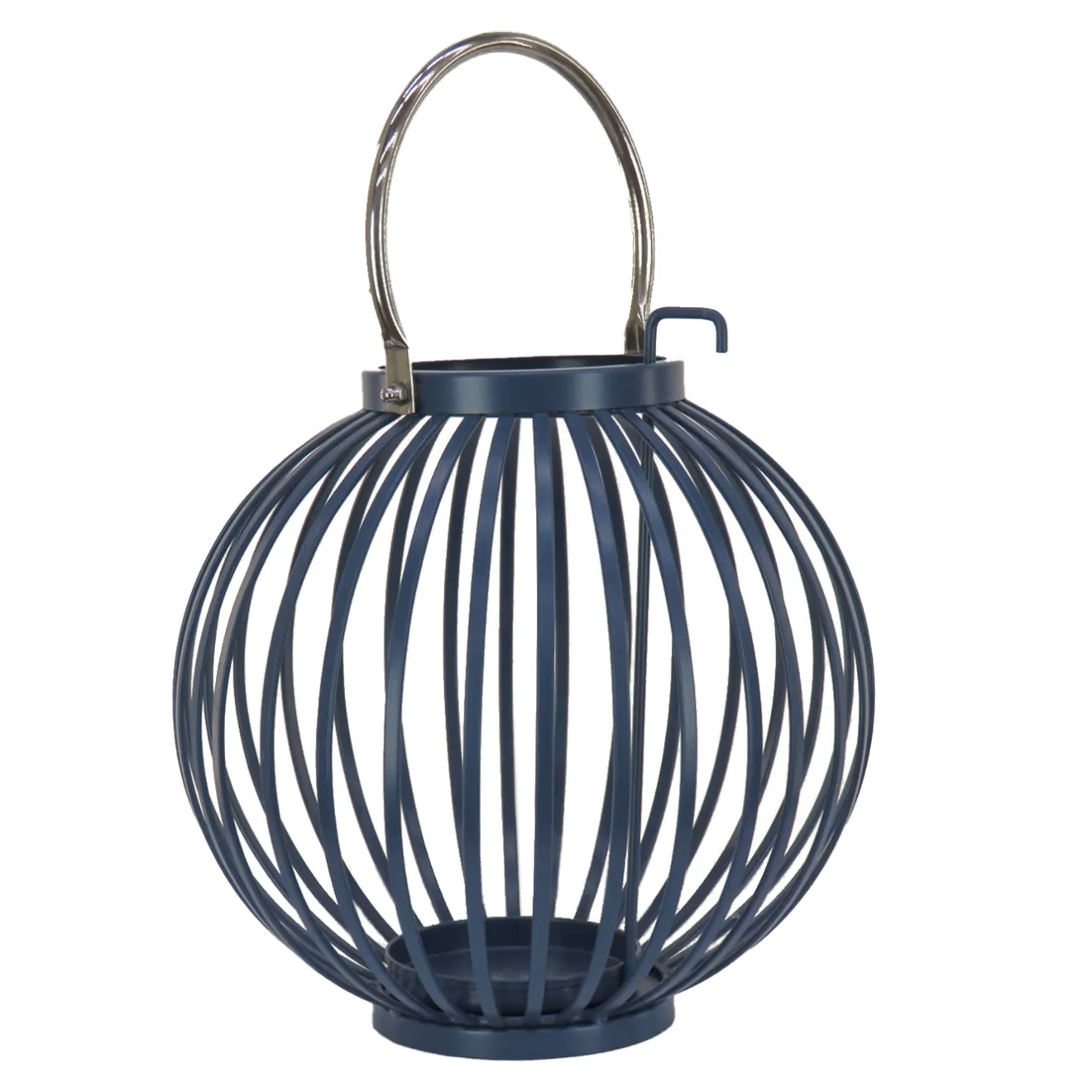 Online 11 in. Modern Design and Finish Dark Blue Outdoor Lantern Candleholder Outdoor Lighting