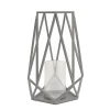 Clearance 12 in. Modern Design and Finish Glacier Gray Outdoor Lantern Candleholder Outdoor Lighting