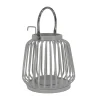 Discount 11 in. Modern Design and Finish Glacier Gray Outdoor Lantern Candleholder Outdoor Lighting