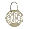 Sale 9 in. Modern Design and Finish Bleached Sand Outdoor Lantern Candleholder Outdoor Lighting