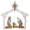 Sale 72 in. Nativity Scene with White LED Lights Yard Decorations