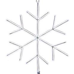 Sale 16 in. Neon Styled Snow Flake Decoration with White LED Lights Decorative Accents