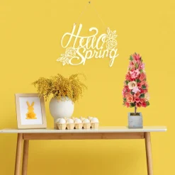 Online 19 in. Pastel Colors Spring Floral Cone Tree Potted Plants
