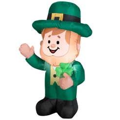Best 42 in. Patrick's Day Waving Leprechaun Inflatable Decoration St. Patrick's Day