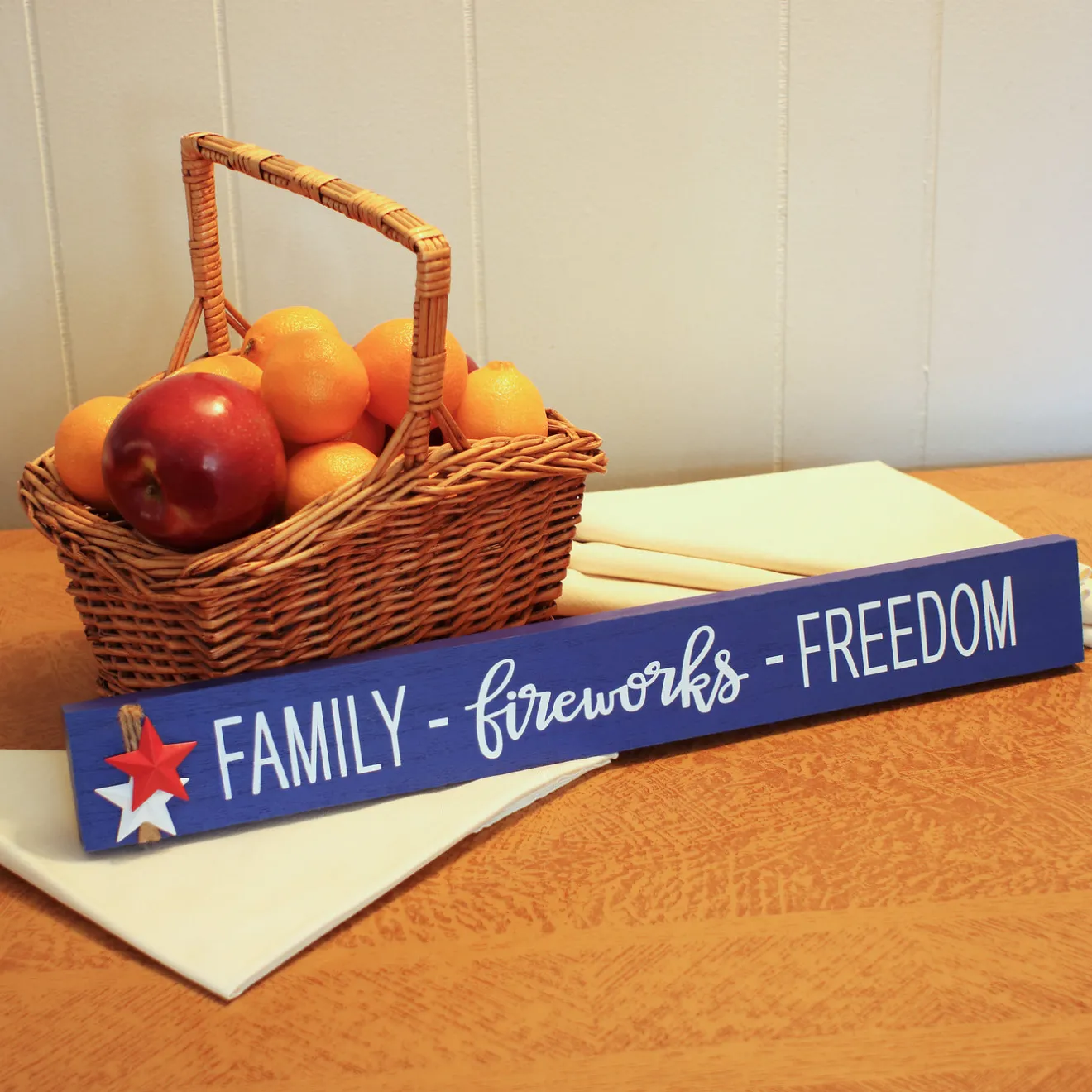 Online 7 in. Patriotic Family-Fireworks-Freedom Table Decoration Decorations