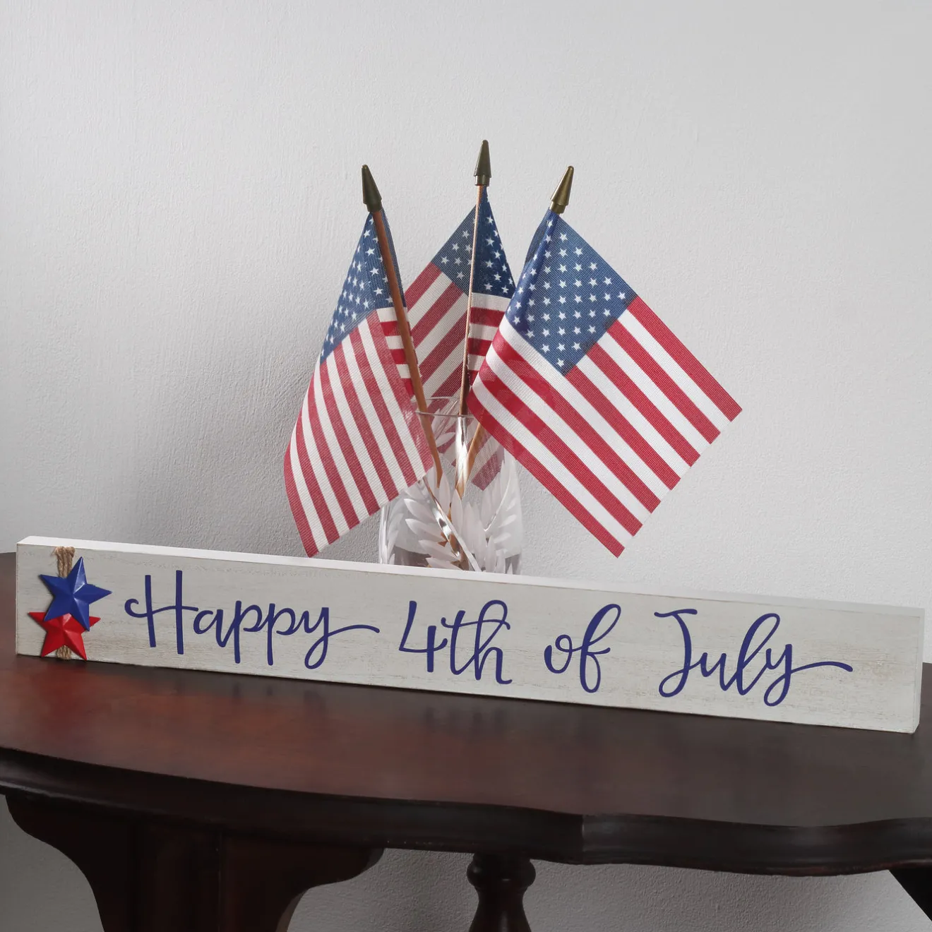Best 19 in. Patriotic Happy 4th of July Table Decoration Decorations