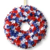 New 14 in. Patriotic Hydrangea Wreath Wreaths
