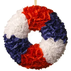 18 in. Patriotic Rose Wreath Wreaths