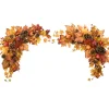 New 30 in. 2-Piece Fall Door Corners with Maple Leaves, Pine Cones, Pomegranates, Berry Clusters Fall Decorations