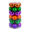 12 in. 30-Piece Halloween Orange, Green, Purple Globe Shape Ornament Set Indoor Decorations