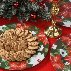 Outlet 13 in. 4-Piece Holiday Plate Set Decorative Accents