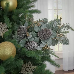 Discount 27 in. Pine and Eucalyptus Plastic Spray Topiaries Arrangements