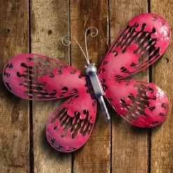 Hot 18 in. Pink Butterfly Wall Decoration Decorative Accents