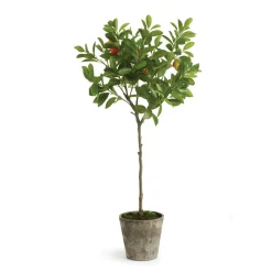 Outlet 41 in. Potted Orange Topiary Tree Topiaries & Shrubs