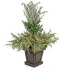 Best 48 in. Pre Lit Cedar and Evergreen Artificial Shrub with Blue and White Berries, LED Lights Topiaries & Shrubs