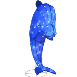Online 40 in. Pre-Lit Blue Dolphin Outdoor Decoration with LED Lights Outdoor Decor