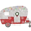 Clearance 32 in. Pre-Lit Christmas Camper Yard Decorations