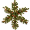 Outlet 32 in. Pre-Lit Crestwood Spruce Snowflake with Warm White LED Lights Pre-Lit Christmas Wreaths|25-36 Inch Christmas Wreaths
