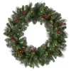 Outlet 30 in. Pre-Lit Crestwood Spruce Wreath with Warm White LED Lights Pre-Lit Christmas Wreaths|25-36 Inch Christmas Wreaths