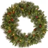 Sale 30 in. Pre-Lit Crestwood Spruce Wreath with Clear Lights Pre-Lit Christmas Wreaths|25-36 Inch Christmas Wreaths