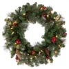 Online 24 in. Pre-Lit Crestwood Spruce Wreath with Clear Lights - Plug In Pre-Lit Christmas Wreaths|21-24 Inch Christmas Wreaths
