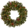 Best 24 in. Pre-Lit Crestwood Spruce Wreath with Twinkly LED Lights Pre-Lit Christmas Wreaths|21-24 Inch Christmas Wreaths