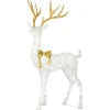 Clearance 86 in. Pre-lit Crystal White Standing Buck Yard Decorations