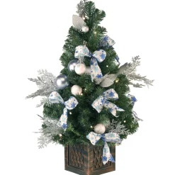 Online 40 in. Pre-Lit Decorative Collection Ornament Tree with Clear Lights Pre-Lit|Entrance