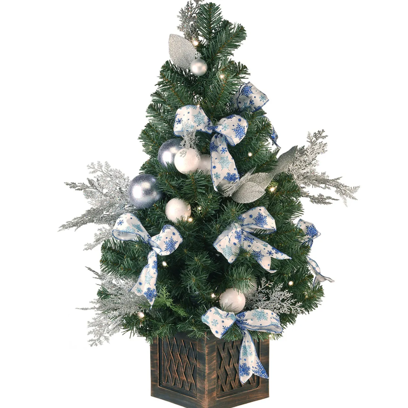 Online 40 in. Pre-Lit Decorative Collection Ornament Tree with Clear Lights Pre-Lit|Entrance