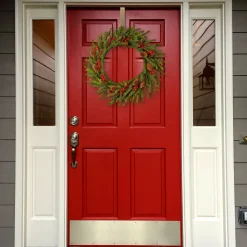 Hot 24 in. Pre-Lit Dorchester Fir Wreath with LED Lights Pre-Lit Christmas Wreaths|25-36 Inch Christmas Wreaths