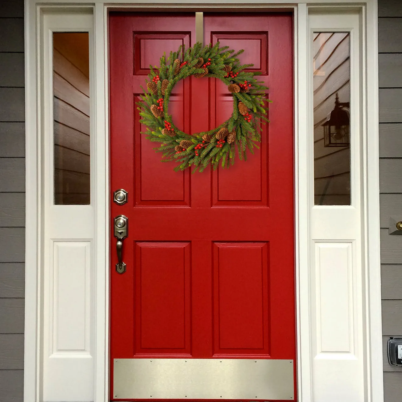 Hot 24 in. Pre-Lit Dorchester Fir Wreath with LED Lights Pre-Lit Christmas Wreaths|25-36 Inch Christmas Wreaths