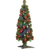Discount 36 in. Pre-Lit Fiber Optic Fireworks Ornament Tree Full|Pre-Lit