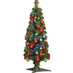 Discount 36 in. Pre-Lit Fiber Optic Fireworks Ornament Tree Full|Pre-Lit