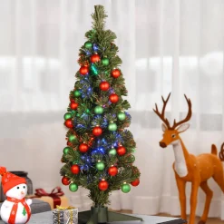 Discount 36 in. Pre-Lit Fiber Optic Fireworks Ornament Tree Full|Pre-Lit