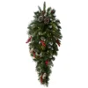 Hot 36 in. Pre-Lit Frosted Berry Teardrop with LED Lights Teardrops