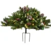 Best 33 in. Pre-Lit Frosted Berry Urn Filler withLED Lights Topiaries Arrangements
